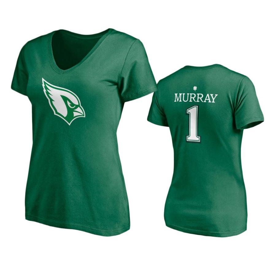 women womens cardinals kyler murray kelly green st. patricks day player icon t shirt