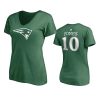 women womens patriots mac jones kelly green st. patricks day player icon t shirt