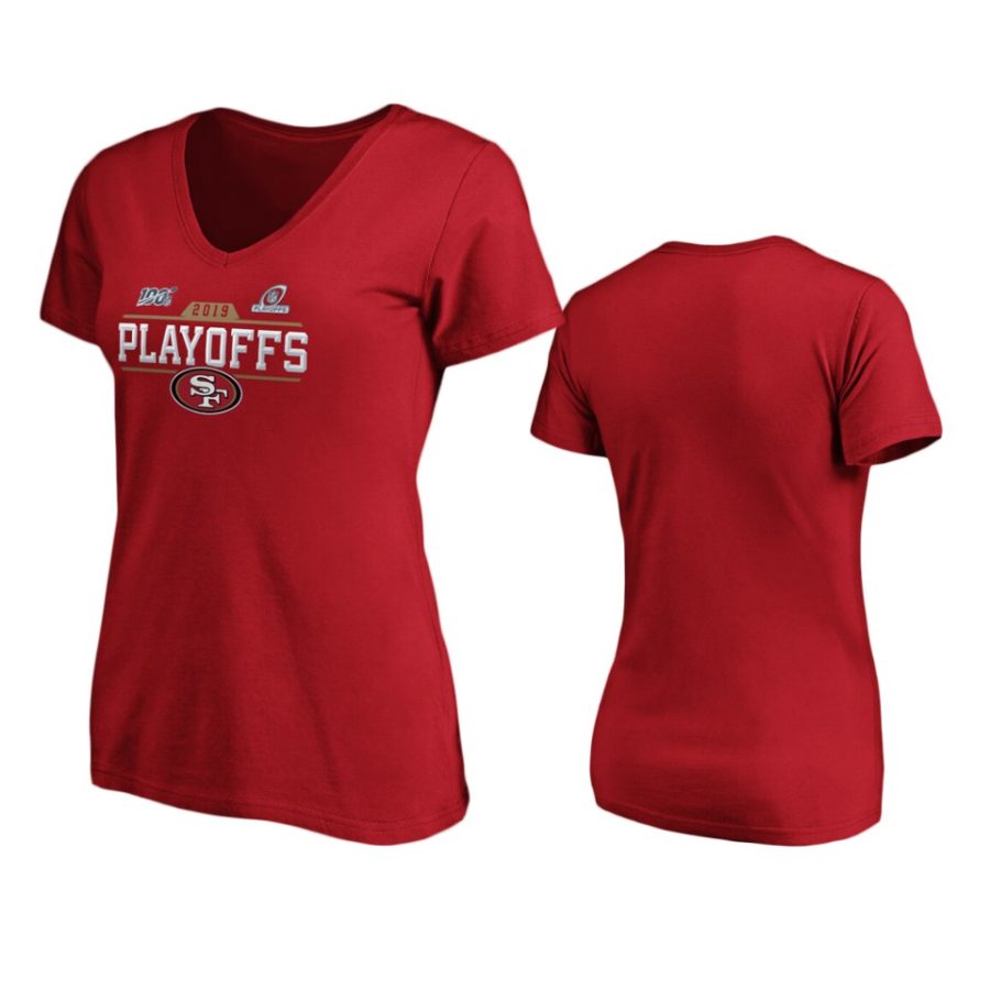 womens 49ers scarlet 2019 nfl playoffs chip shot t shirt