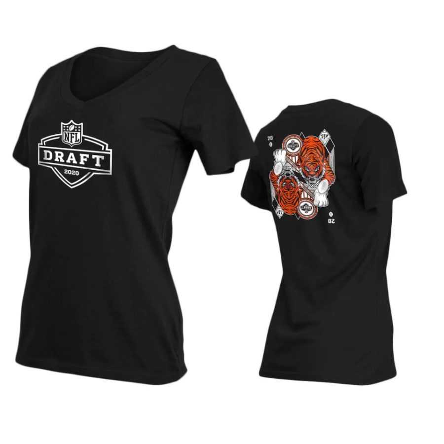 womens bengals black 2020 nfl draft card t shirt