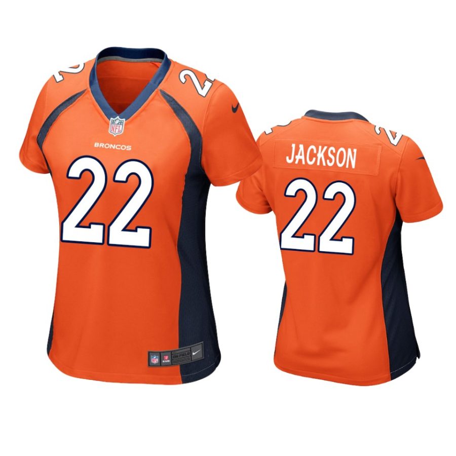 womens broncos kareem jackson orange game jersey