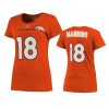 womens broncos peyton manning orange fair catch t shirt