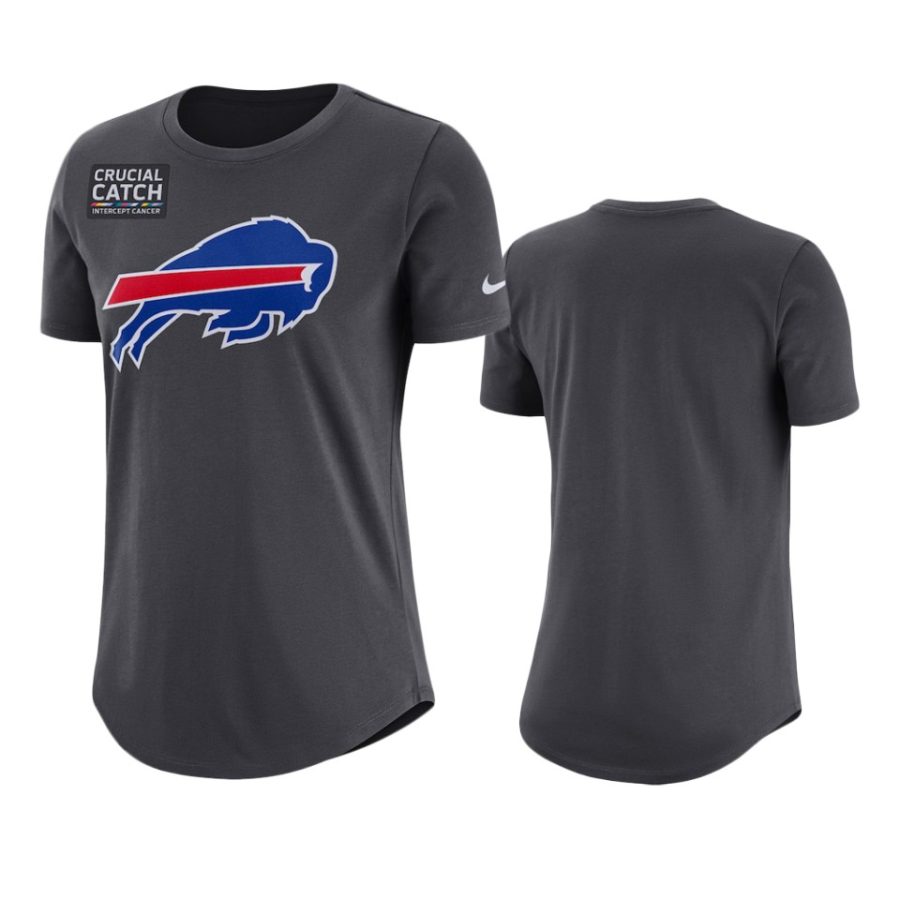 womens buffalo bills anthracite crucial catch performance t shirt