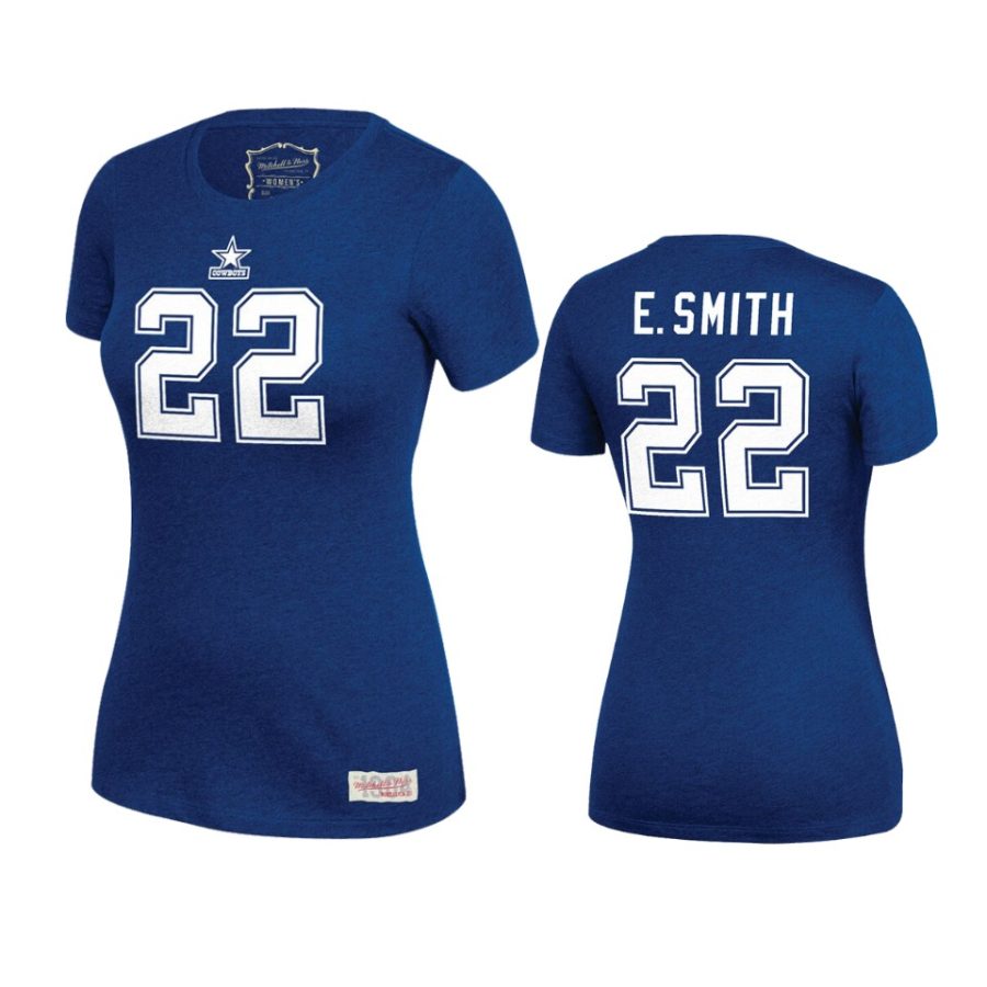 womens cowboys emmitt smith navy retired player t shirt