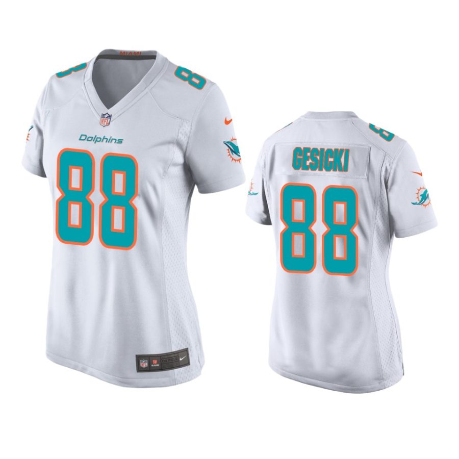 womens dolphins mike gesicki white game jersey