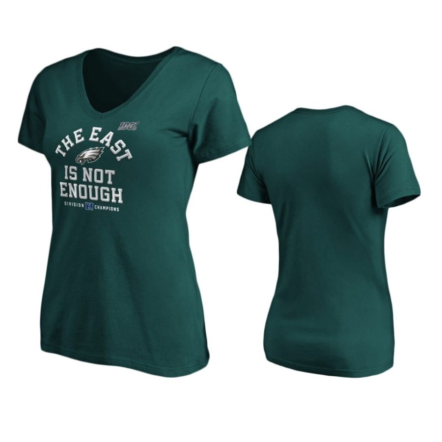 womens eagles midnight green 2019 nfc east division champions cover two t shirt