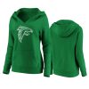 womens falcons green st. patricks day white logo hoodie