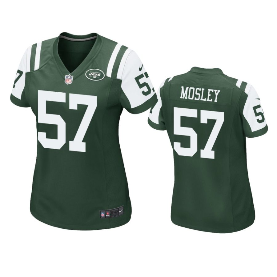 womens jets c.j. mosley green game jersey