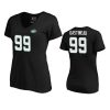 womens jets mark gastineau black authentic stack t shirt