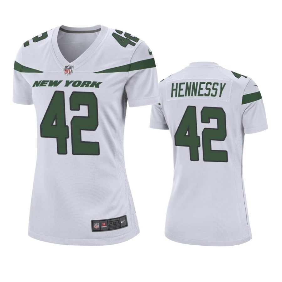 womens jets thomas hennessy white 2019 game jersey