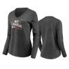 womens kansas city chiefs heather charcoal 2019 afc champions locker room long sleeve t shirt