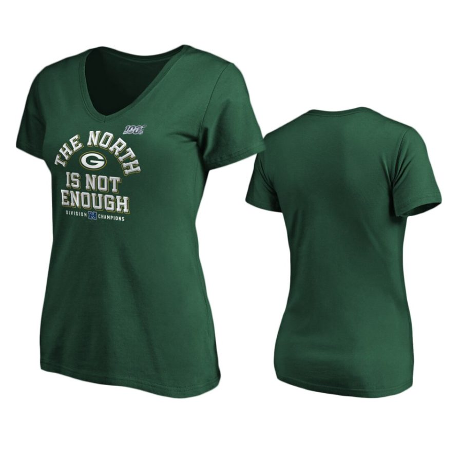 womens packers green 2019 nfc north division champions cover two t shirt