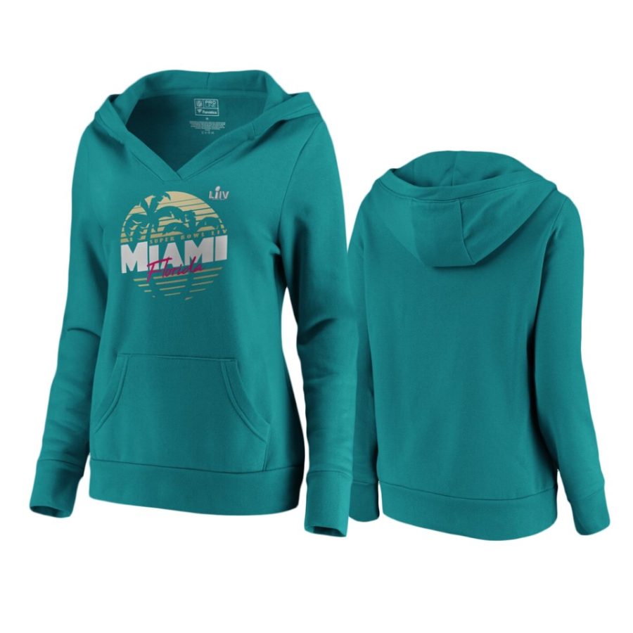 womens super bowl liv aqua gold shade hoodie