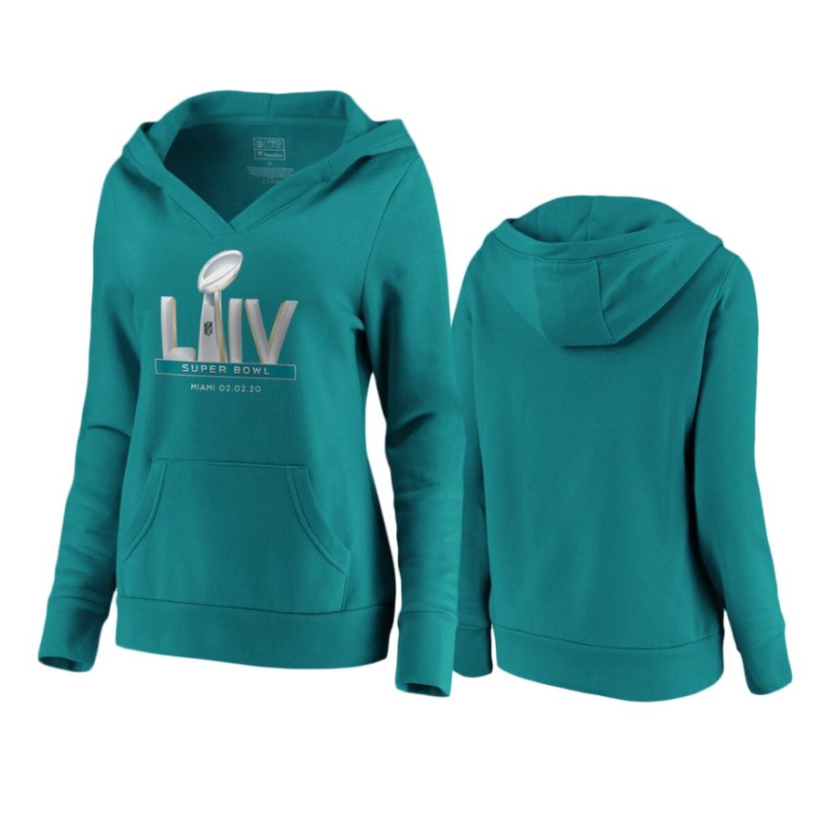 womens super bowl liv aqua pullover hoodie