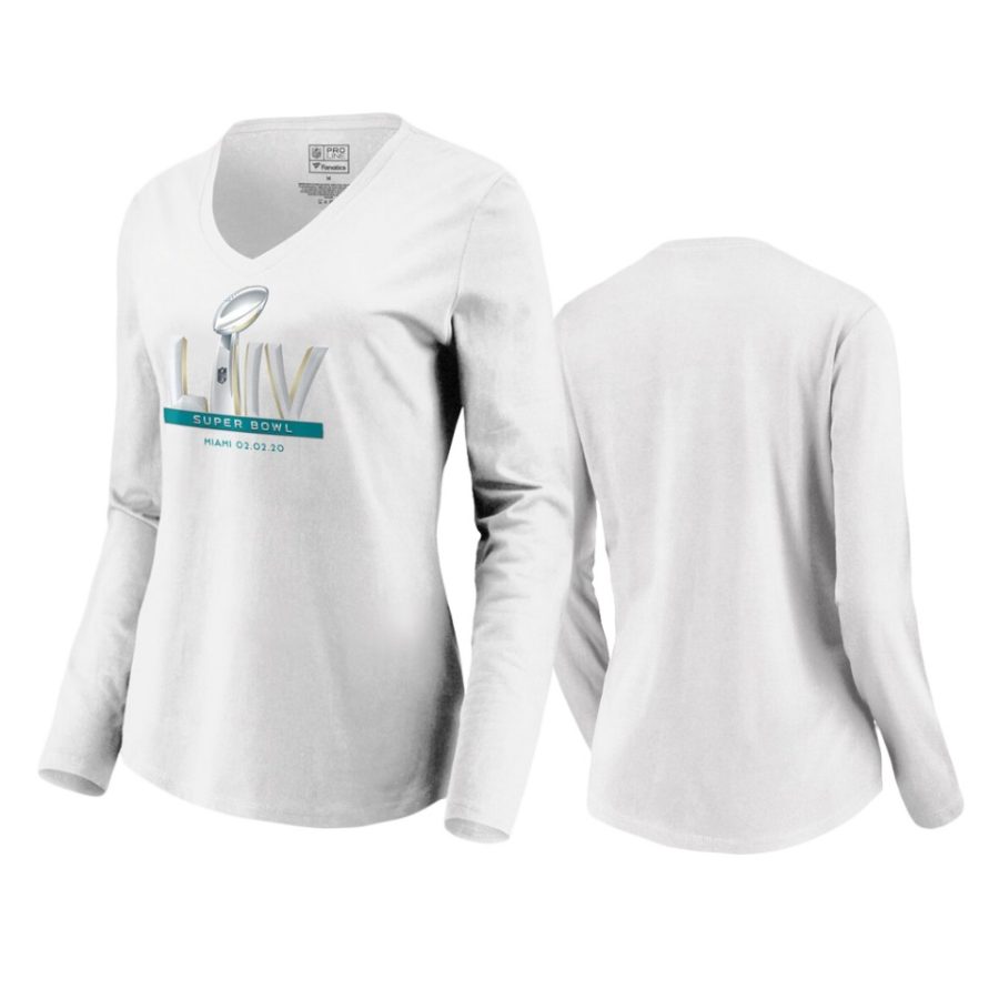 womens super bowl liv white long sleeve t shirt