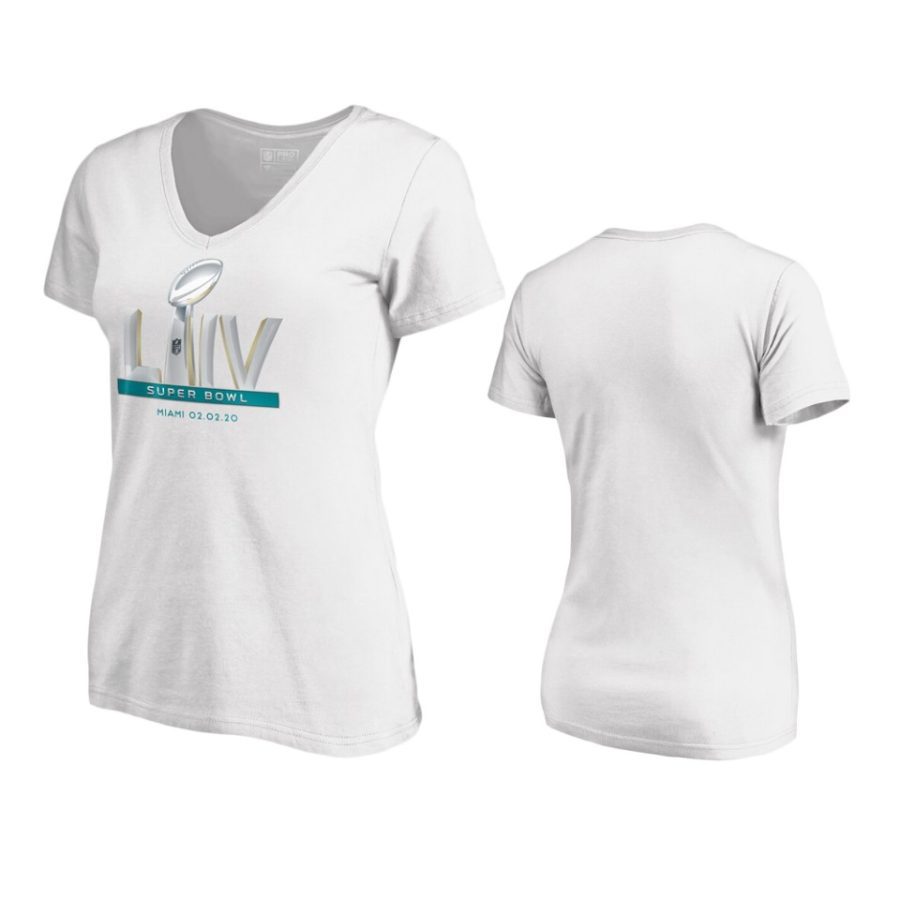 womens super bowl liv white v neck t shirt