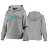 womens super bowl lv gray outlined pullover hoodie