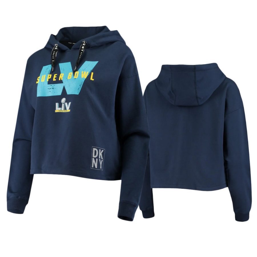 womens super bowl lv navy maddie pullover hoodie