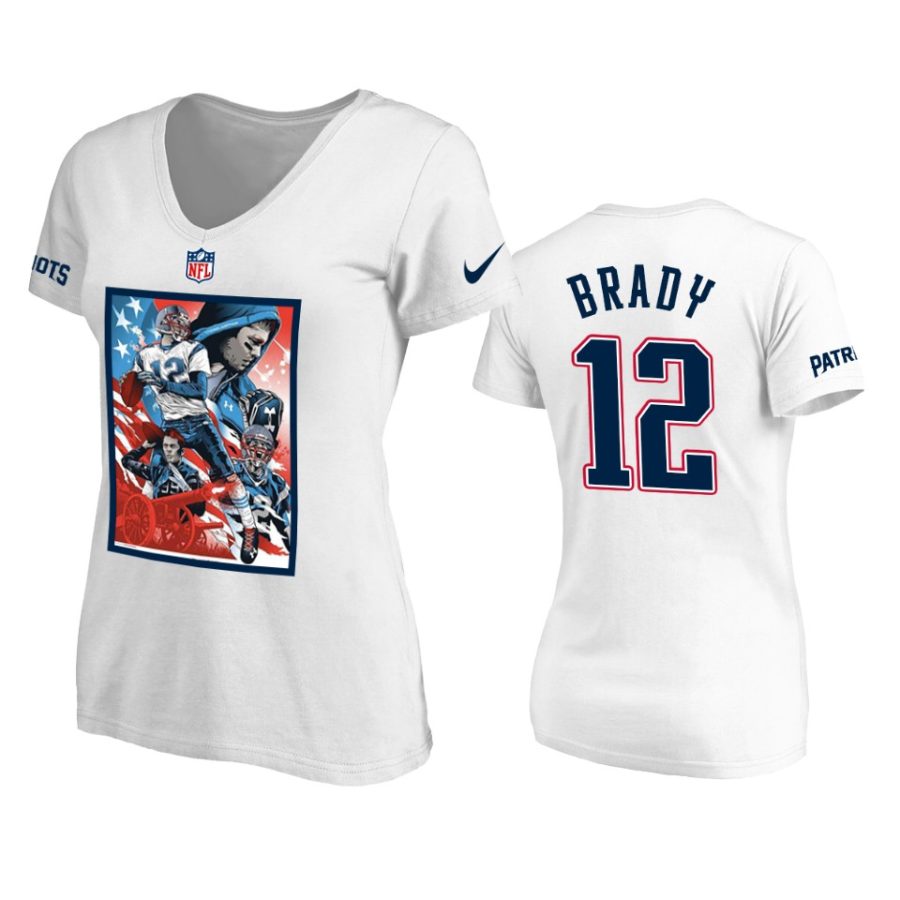 womens tom brady white national t shirt