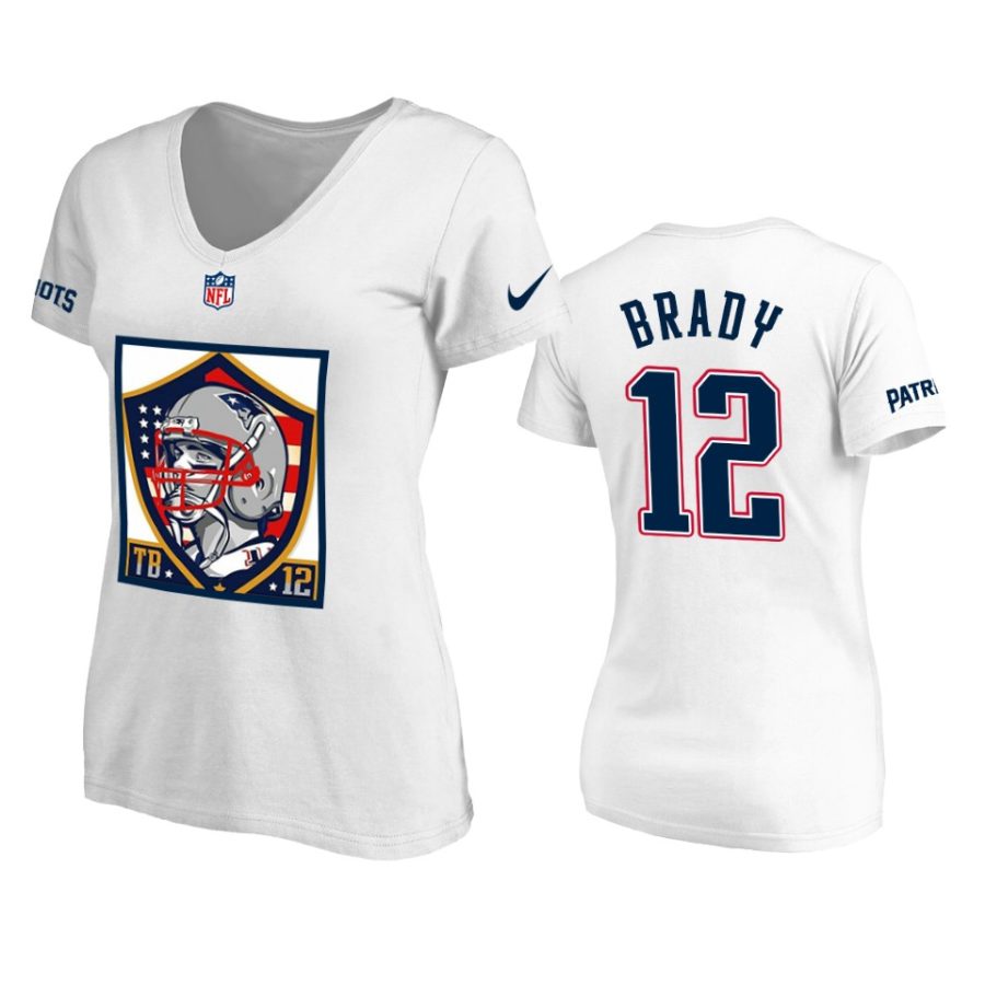 womens tom brady white pixel t shirt