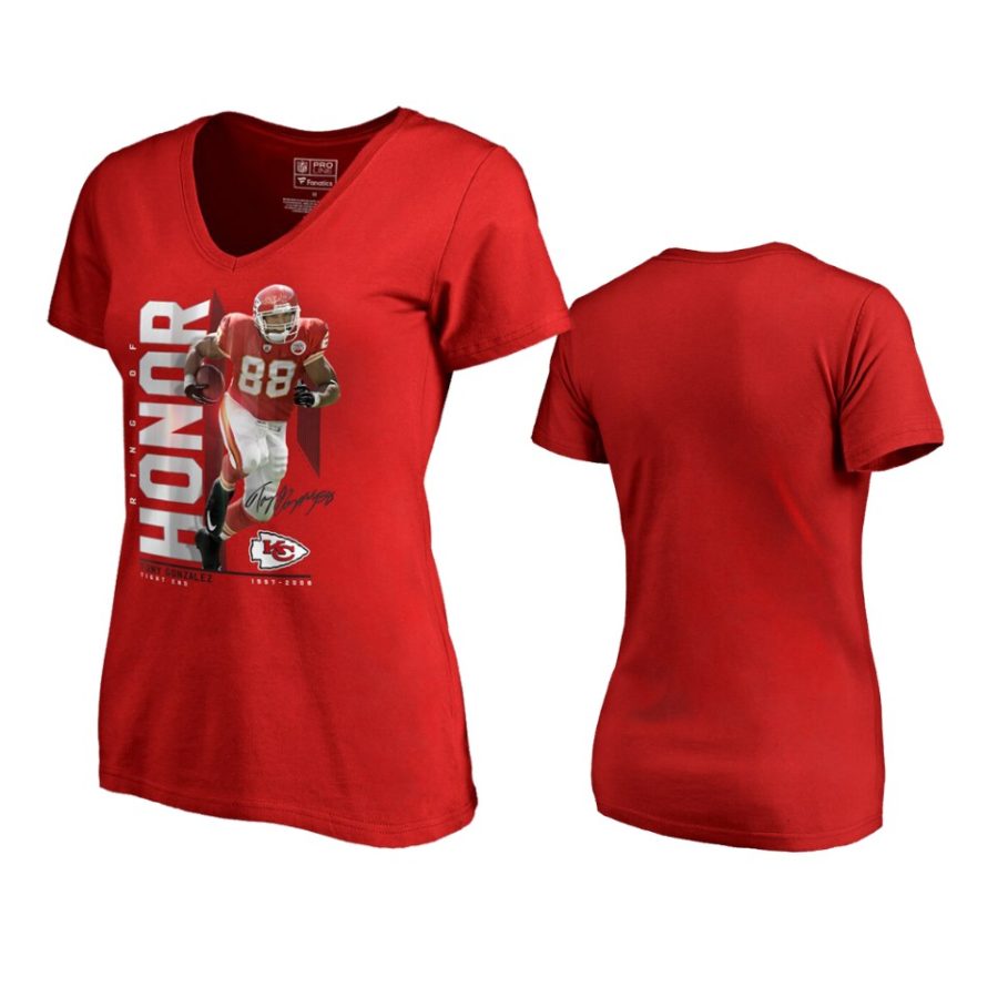 womens tony gonzalez red ring of honor legendary t shirt