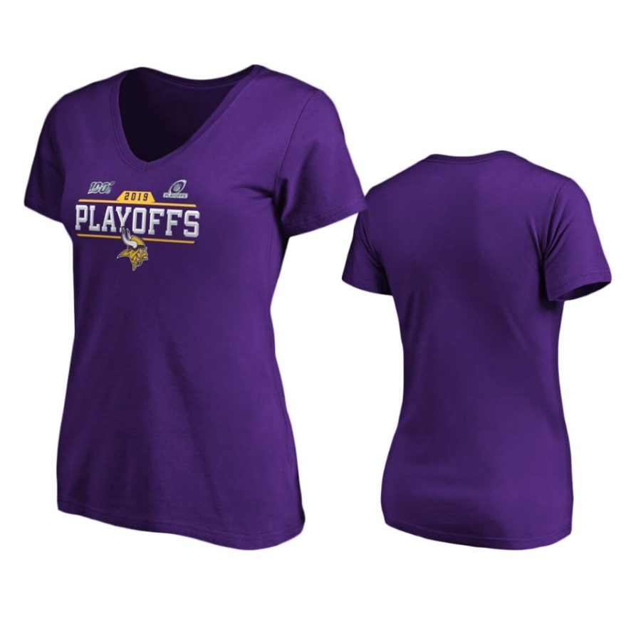 womens vikings purple 2019 nfl playoffs chip shot t shirt