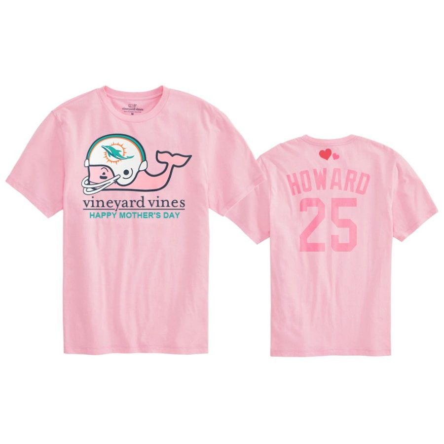 xavien howard dolphins pink mothers day t shirt