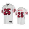 youth 49ers elijah mitchell color rush game white jersey