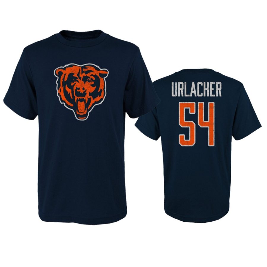 youth bears brian urlacher navy distressed current logo t shirt