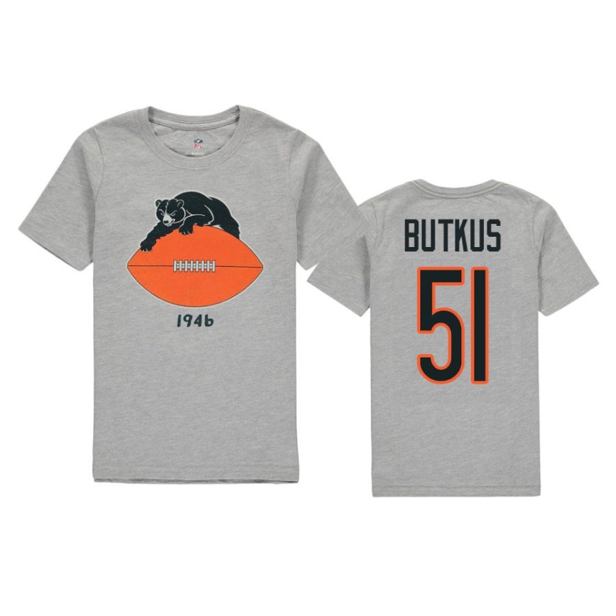 youth bears dick butkus gray t shirt