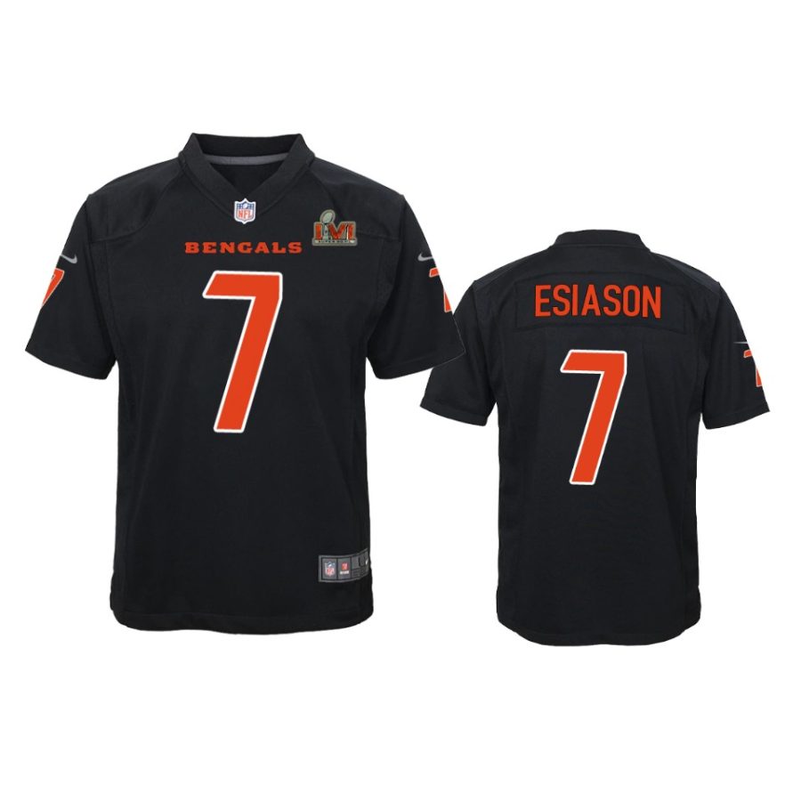 youth bengals boomer esiason black game fashion super bowl lvi jersey