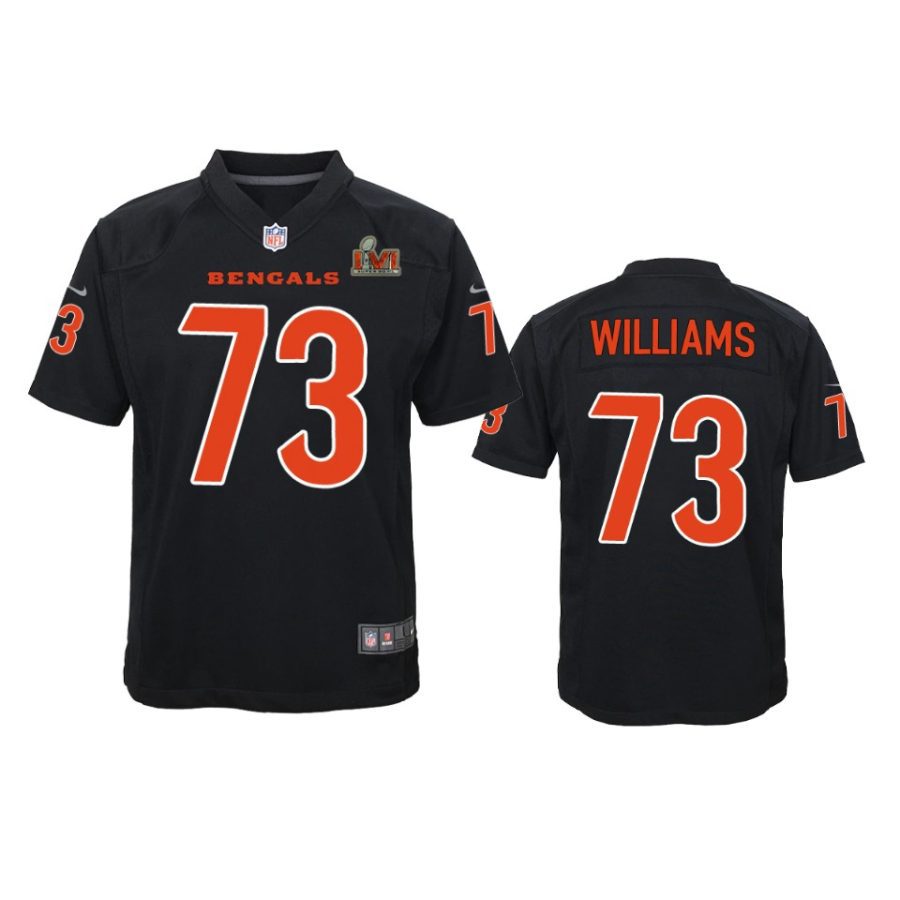 youth bengals jonah williams black game fashion super bowl lvi jersey