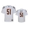 youth bengals markus bailey white 2021 game jersey