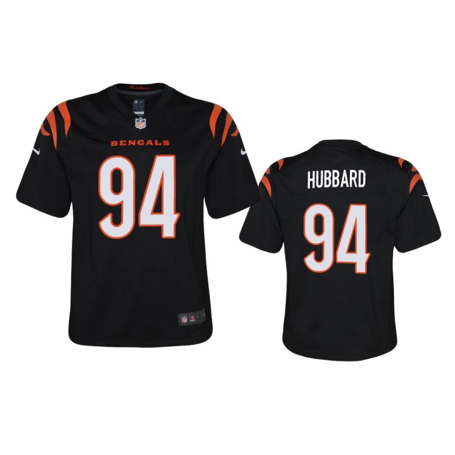 youth bengals sam hubbard black 2021 game jersey