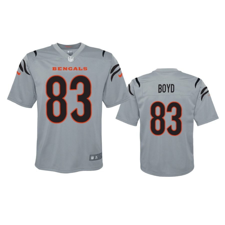 youth bengals tyler boyd gray inverted game jersey