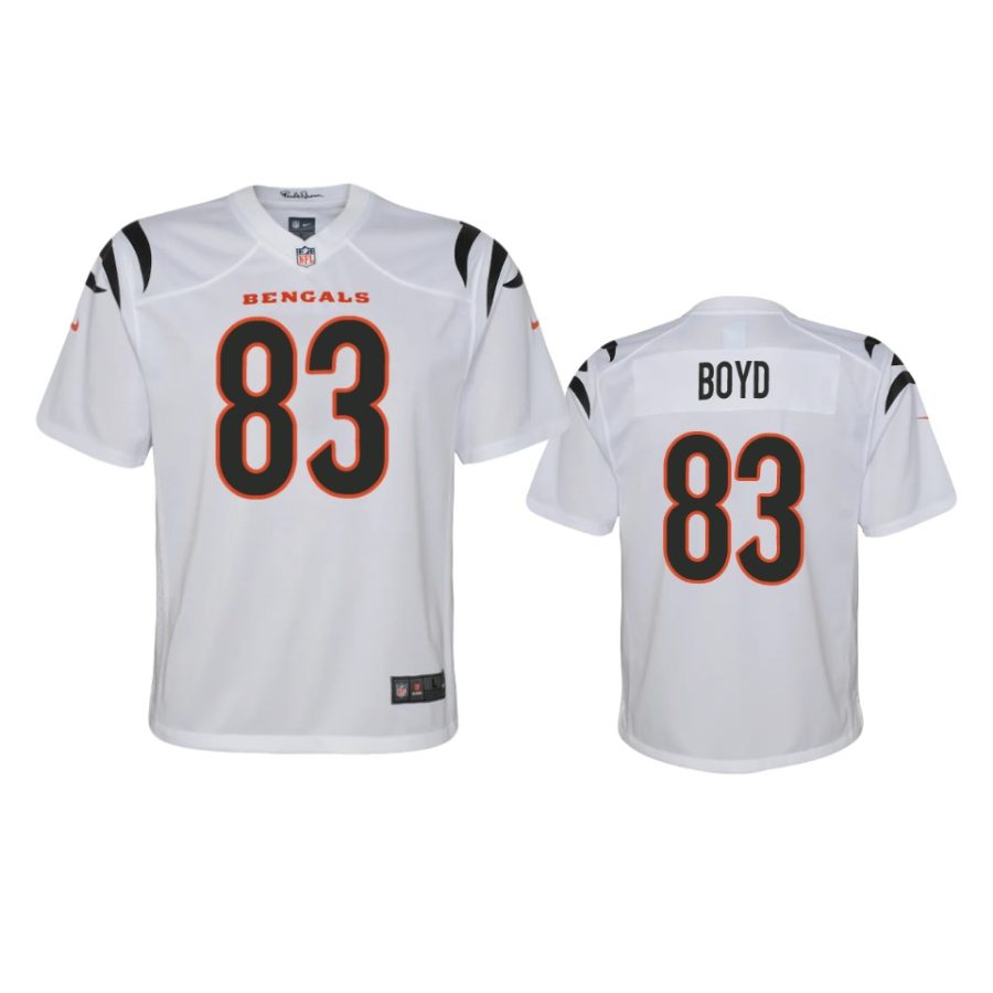 youth bengals tyler boyd white 2021 game jersey