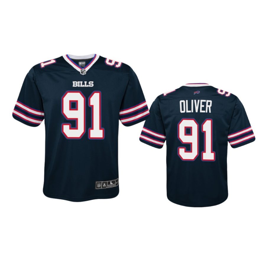 youth bills ed oliver navy inverted game jersey