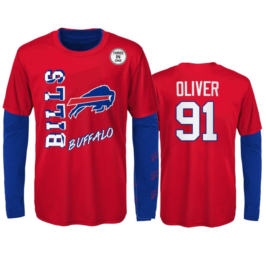 youth bills ed oliver red royal combo set t shirt