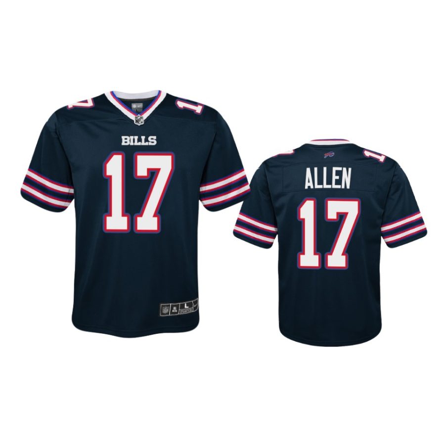 youth bills josh allen navy inverted game jersey