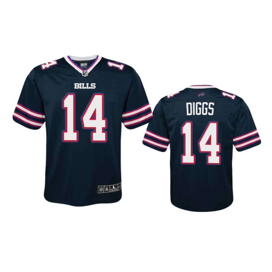 youth bills stefon diggs navy inverted game jersey