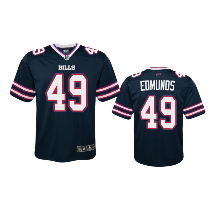 youth bills tremaine edmunds navy inverted game jersey