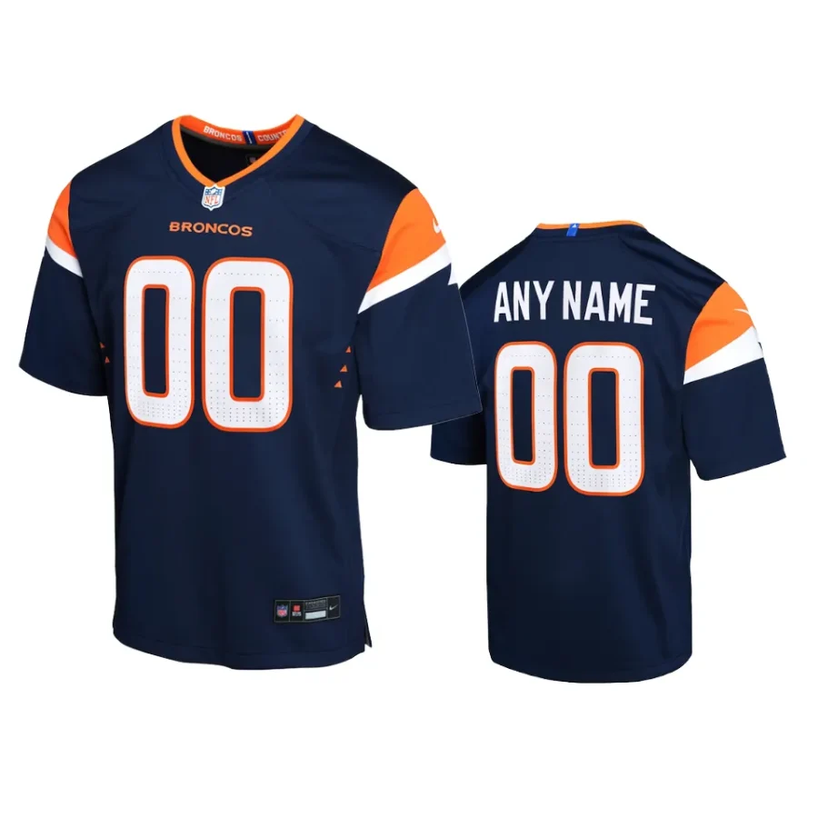 youth broncos custom navy 2024 alternate jersey