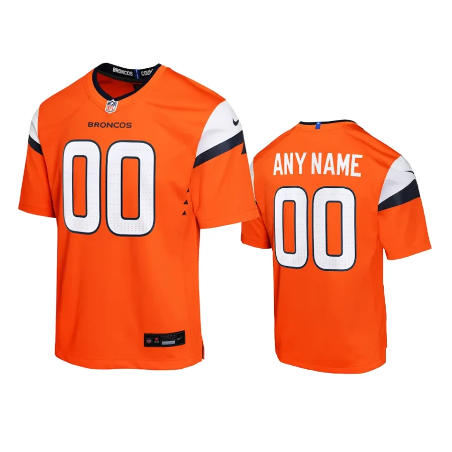 youth broncos custom orange 2024 game jersey