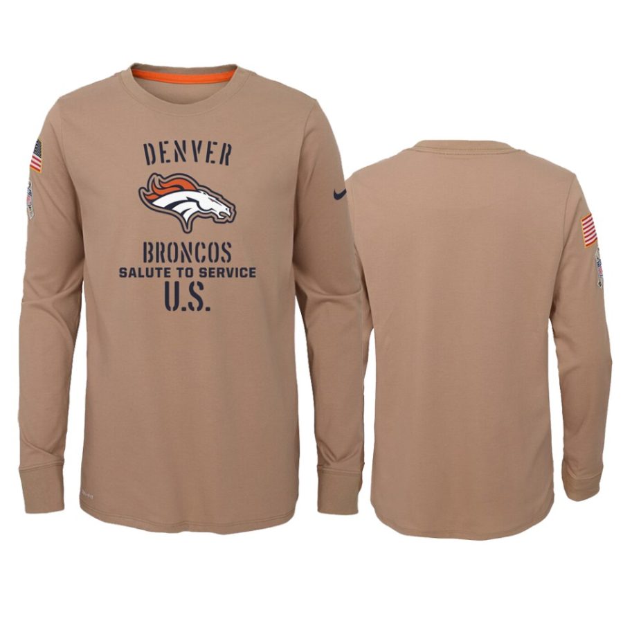 youth broncos khaki performance 2019 salute to service jersey