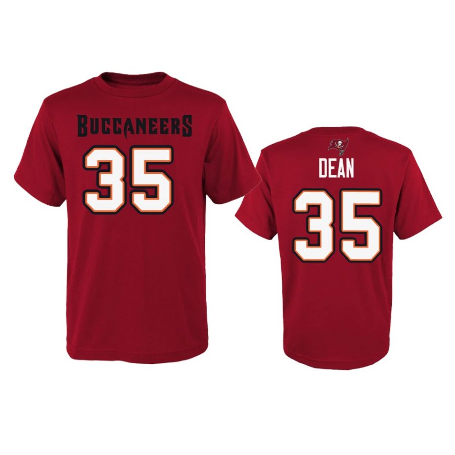 youth buccaneers jamel dean nikered t shirt