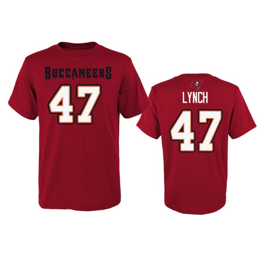 youth buccaneers john lynch nikered t shirt