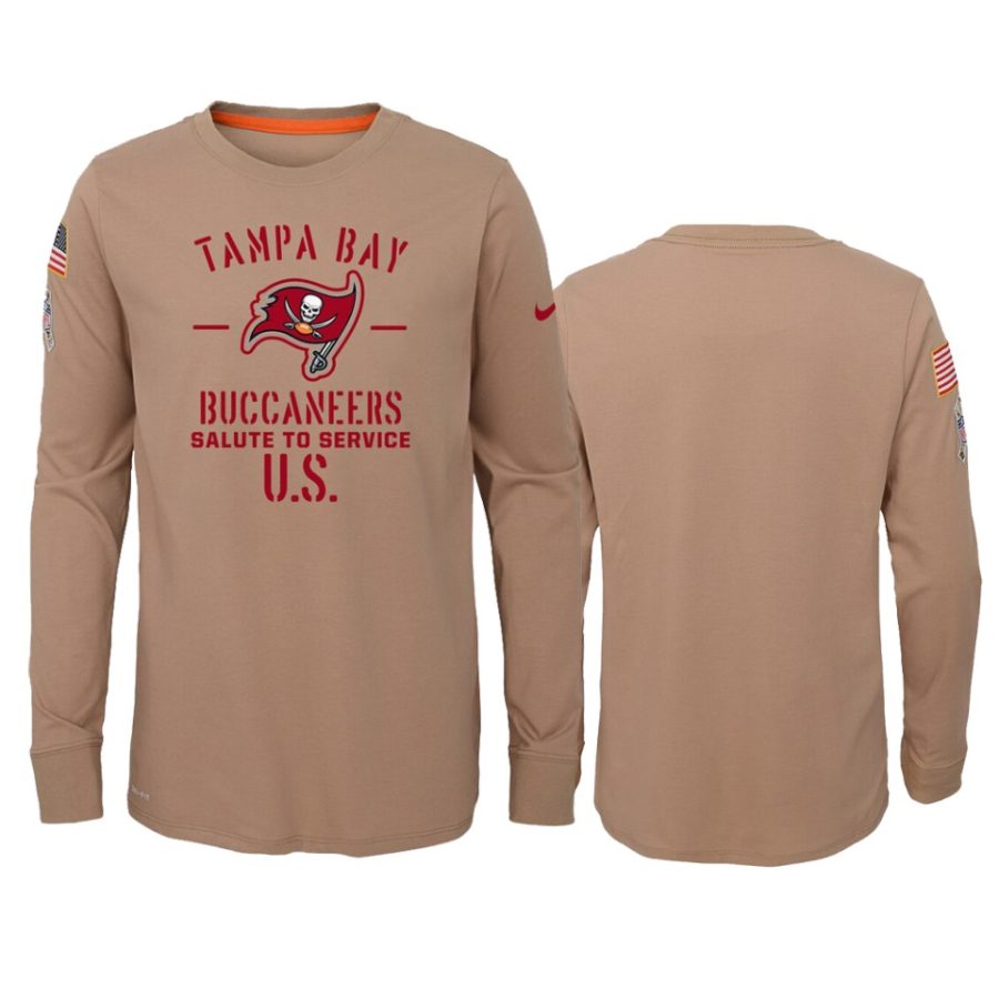 youth buccaneers khaki performance 2019 salute to service jersey