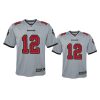 youth buccaneers tom brady gray inverted game jersey