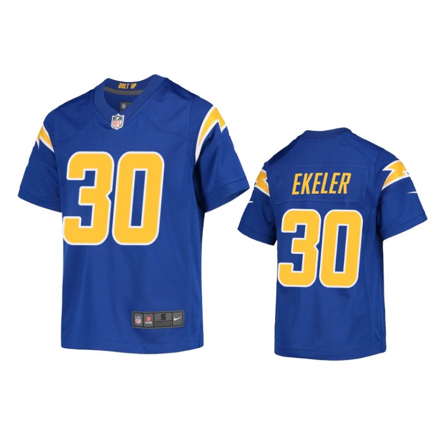 youth chargers austin ekeler game royal jersey