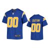 youth chargers custom game royal jersey